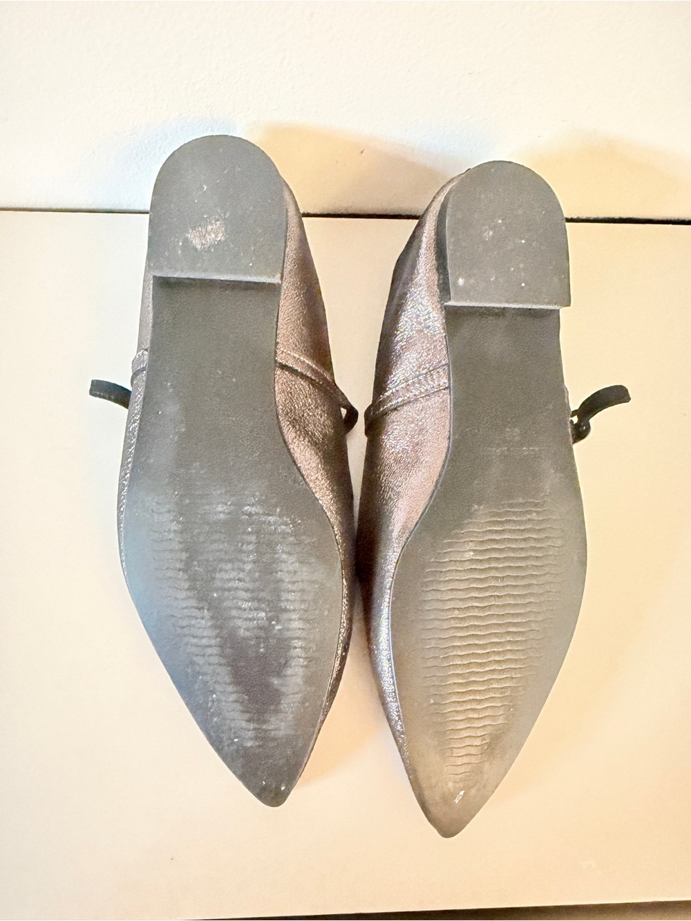 Anthropologie Maypol Metallic Mary Jane Flats Leather Made in Spain. Sz 38 - Picture 6 of 6